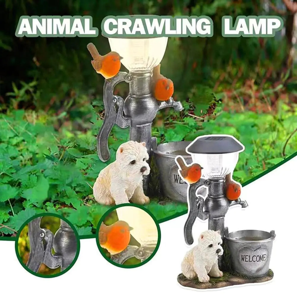 Solar Animal Lamp Statue