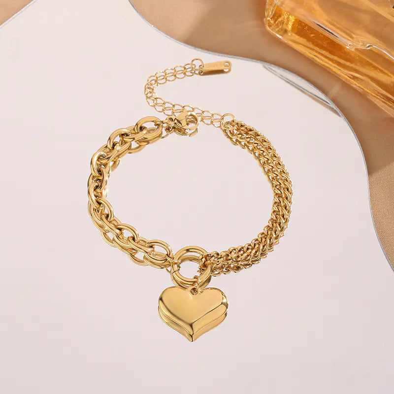 Gold Heart Bracelet