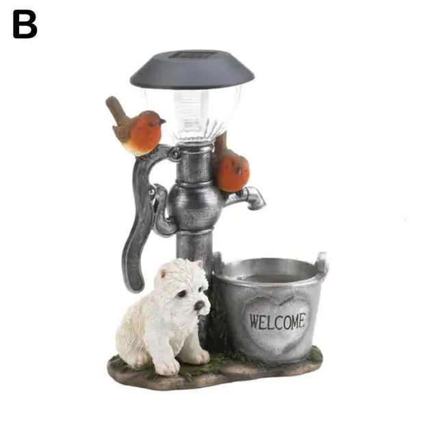 Solar Animal Lamp Statue