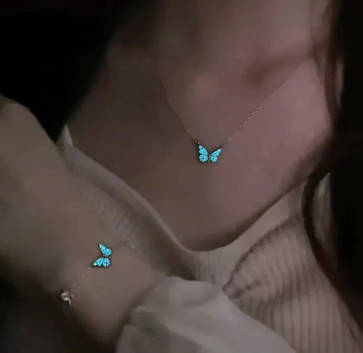 Glowing Butterfly Necklace