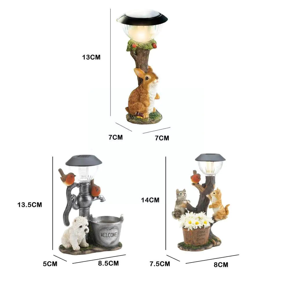 Solar Animal Lamp Statue