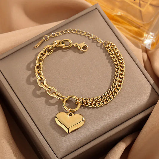 Gold Heart Bracelet