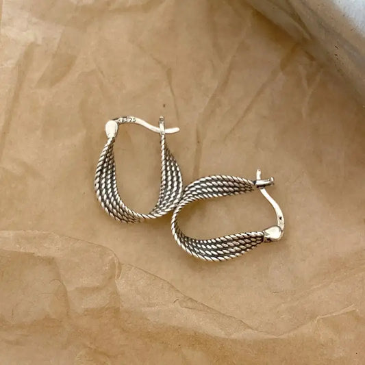Silver Retro Earring